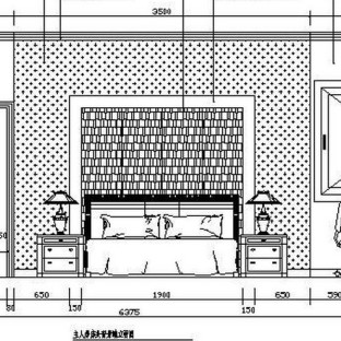 2013卧室背景墙立面图