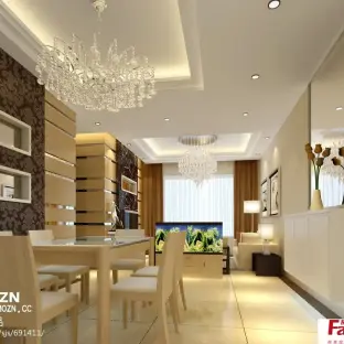 吊顶效果餐厅吊顶图效果图餐厅图片7