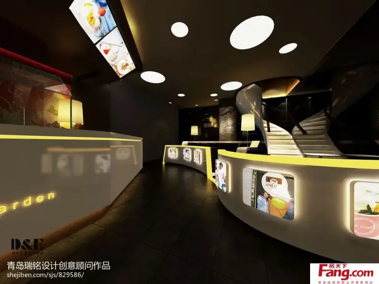 奶茶店面吧台装修效果图