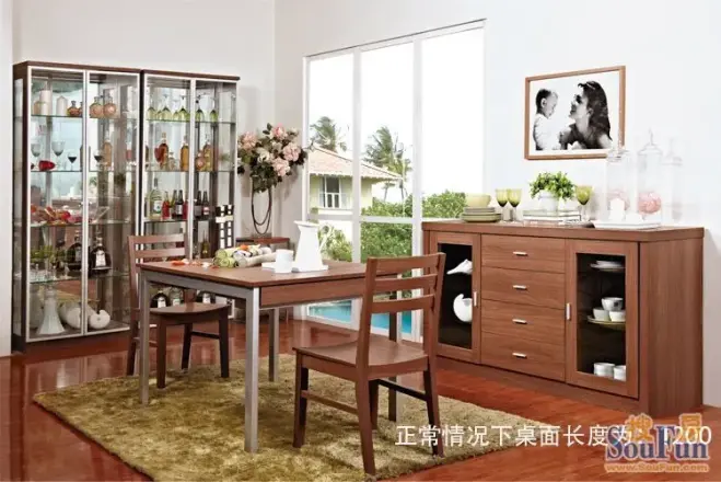 盛邦家具现代简约j-18抽拉餐桌