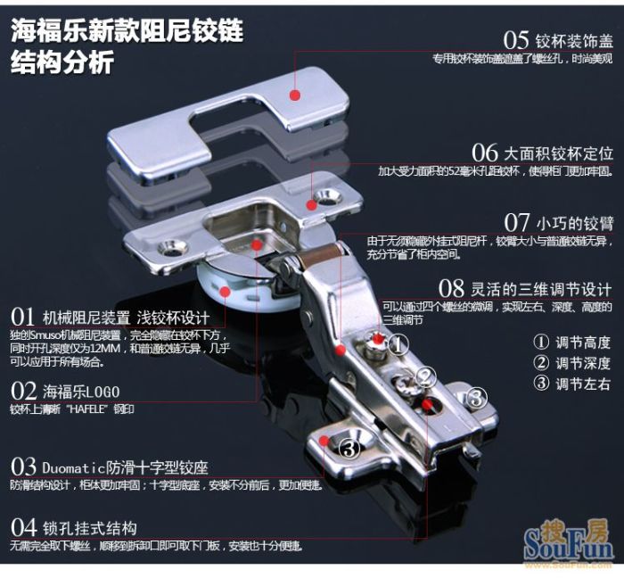 德国海福乐hafele铰链/阻尼铰链