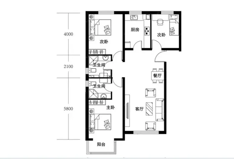 三居室户型图效果图 770x1500.jpg