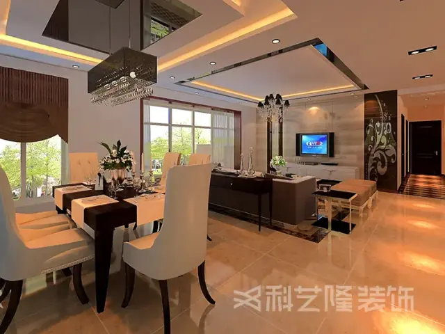 现代简约餐厅装修效果图大全2014图片-室内设计师科
