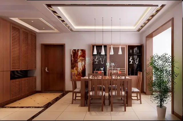 现代简约餐厅吊顶装修效果图欣赏