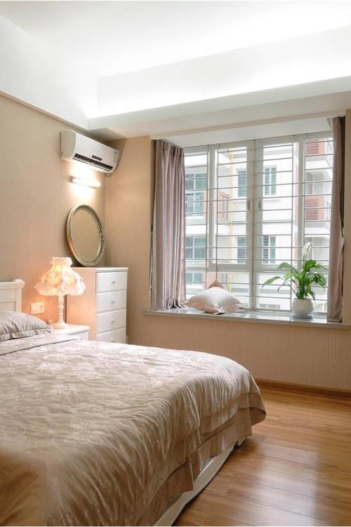 现代简约三居室卧室飘窗装修效果图大全2014图片