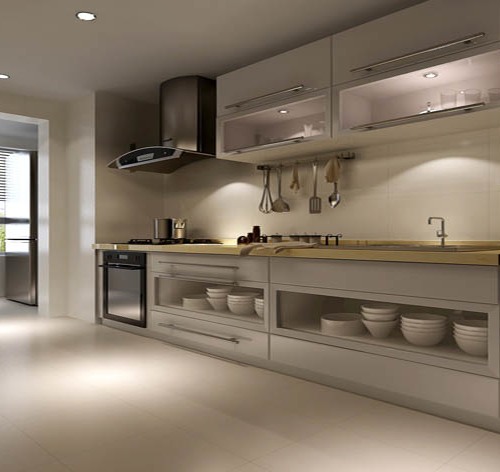 现代简约三居室厨房灯具装修效果图