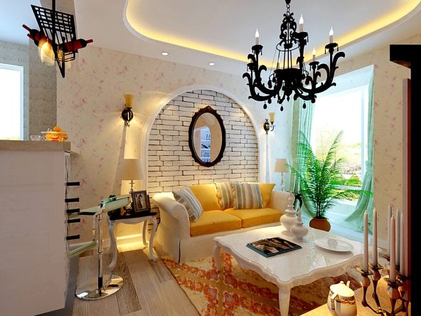 家具的选色也多为白色为主,干净整洁又带有绿化的客厅.