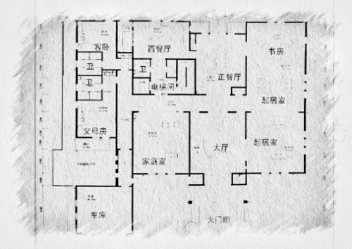 颐和原著1280平新古典法式风格别墅装修案例,龙湖颐和原著新古典风格