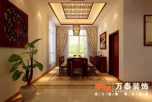 阜阳泰安风格中式装修别墅造价龙湾别墅图片