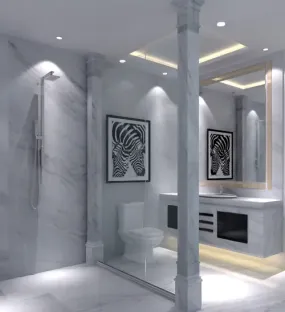 四居室卫生间灯具装修效果图