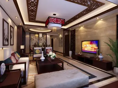 装修效果图新中式风格装修 400x300c.jpg