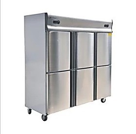 广绅商用厨房立式冷柜 商用冷藏柜 冰柜 六门双机双温