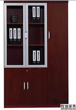 胜迪办公家具 高木板式文件柜 铝合金柜玻璃门 挂衣柜 sd-gz010