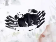 锦翰堂 中琳 国画荷花《单蟹痴莲》荷花图 水墨挂画客厅【订制】图片