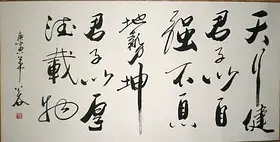 【天行健君子以自强不息,地势坤君子以厚德载物】字画书法作品