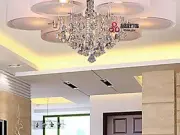 品信 现代浪漫温馨水晶灯led吸顶灯改装客厅餐厅卧室灯具3426/9c图片