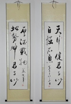 《天行健,君子以自强不息;地势坤.》办公室客厅 书法作品 字画