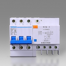 信基伟业 漏电保护断路器 dz47le 3p n 50a 漏电开关家用 3p空开