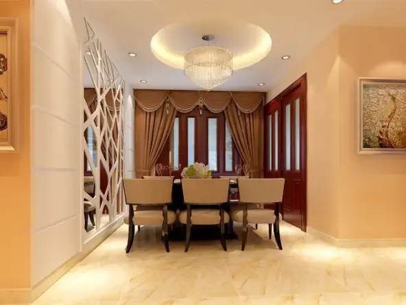 餐厅运用白色、淡黄色为餐厅主色调，给人一种雅致、简洁、清新、温暖的视觉感受。整个空间温和、简洁、大气，处处都透漏出一个雅字