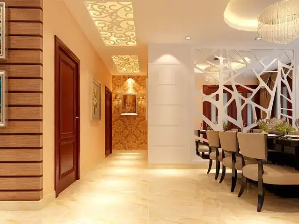 玄关是一个缓冲过渡的地段，进门第一眼看到的就是玄关，这是客人从繁杂的外界进入一个家庭的最初感觉。可以说，玄关设计是家居装饰设计开端的缩影。