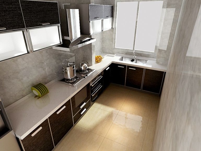 混合型风格二居室厨房装修效果图大全