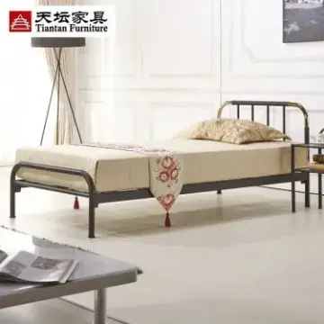 天坛家具 铁艺单人床 环保钢管床 1.2单人床 铁床
