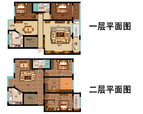 喜欢 0 适园雅居283平平面户型图布局五室别墅上下两层混搭风格  适园