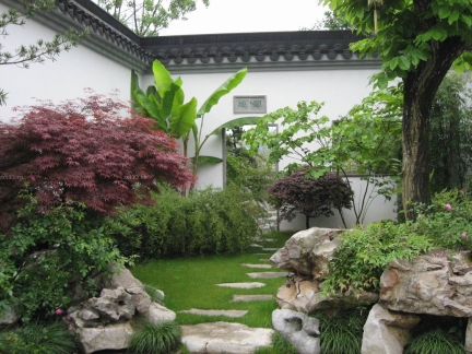 典雅中式风格一楼庭院装修效果图欣赏