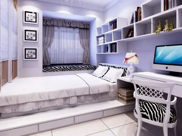 书房兼客房现代感前卫但又不繁琐