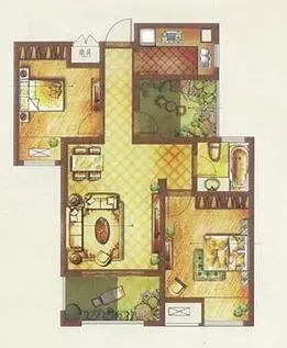 三居室最好的户型图90个平方 700x525c.jpg