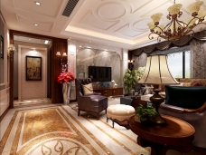 白桦林间173平—三居室—古典美式风格