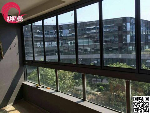 深圳优固美无框阳台窗玻璃折叠封阳台窗