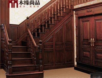 实木楼梯 木缘尚品别墅楼梯 室内楼梯 楼梯墙板整木家装
