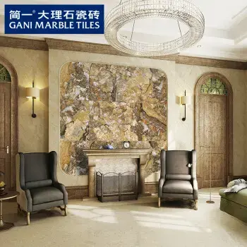 简一大理石瓷砖 香格里拉 电视背景墙瓷砖客厅拼花地砖 按平米计价