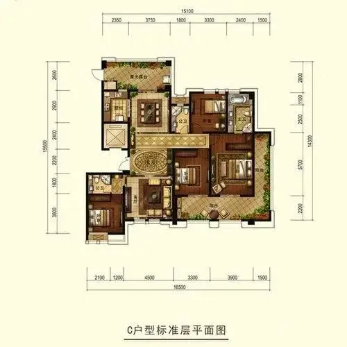 城泰凡尔赛宫-简欧风格-152平米四居室装修图片-南昌装修设计-搜房网