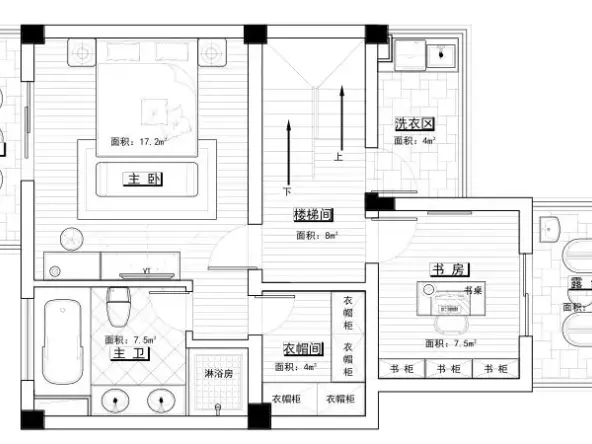 上海中海悦府现代简约别墅装修效果图_300平米90万装修设计案例-上海