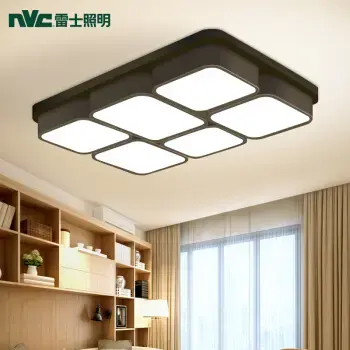 雷士照明led吸顶灯长方形客厅卧室灯饰简约现代大气几何创意设计家用