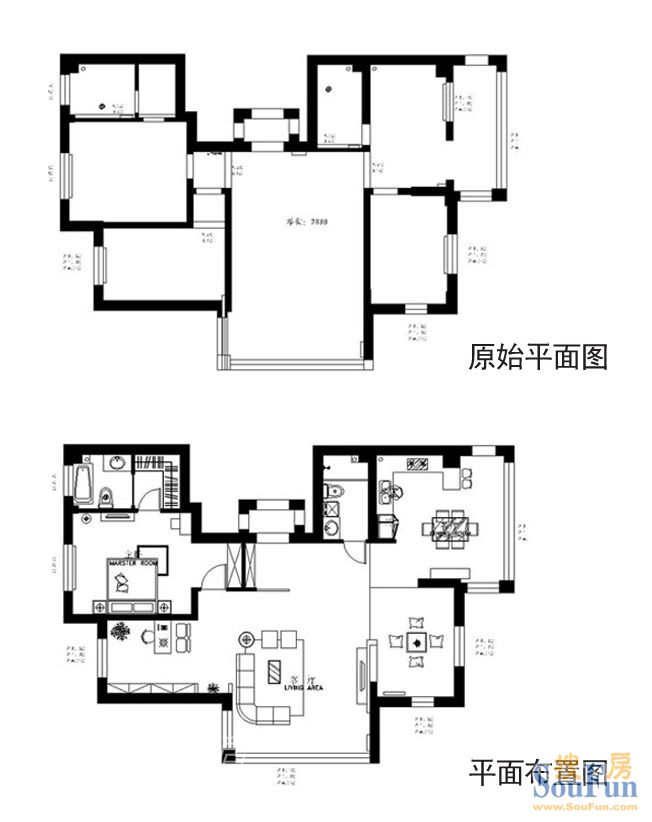 悦山国际100米现代前卫风格-现代简约-三居室