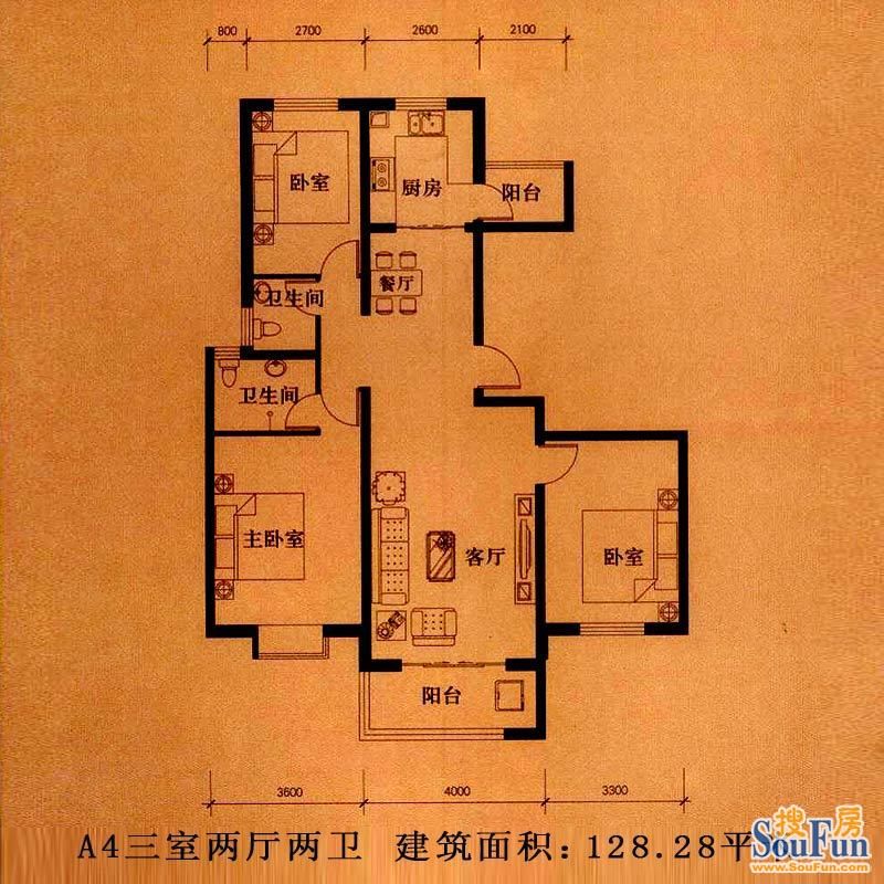 新大院-中式古典-三居室