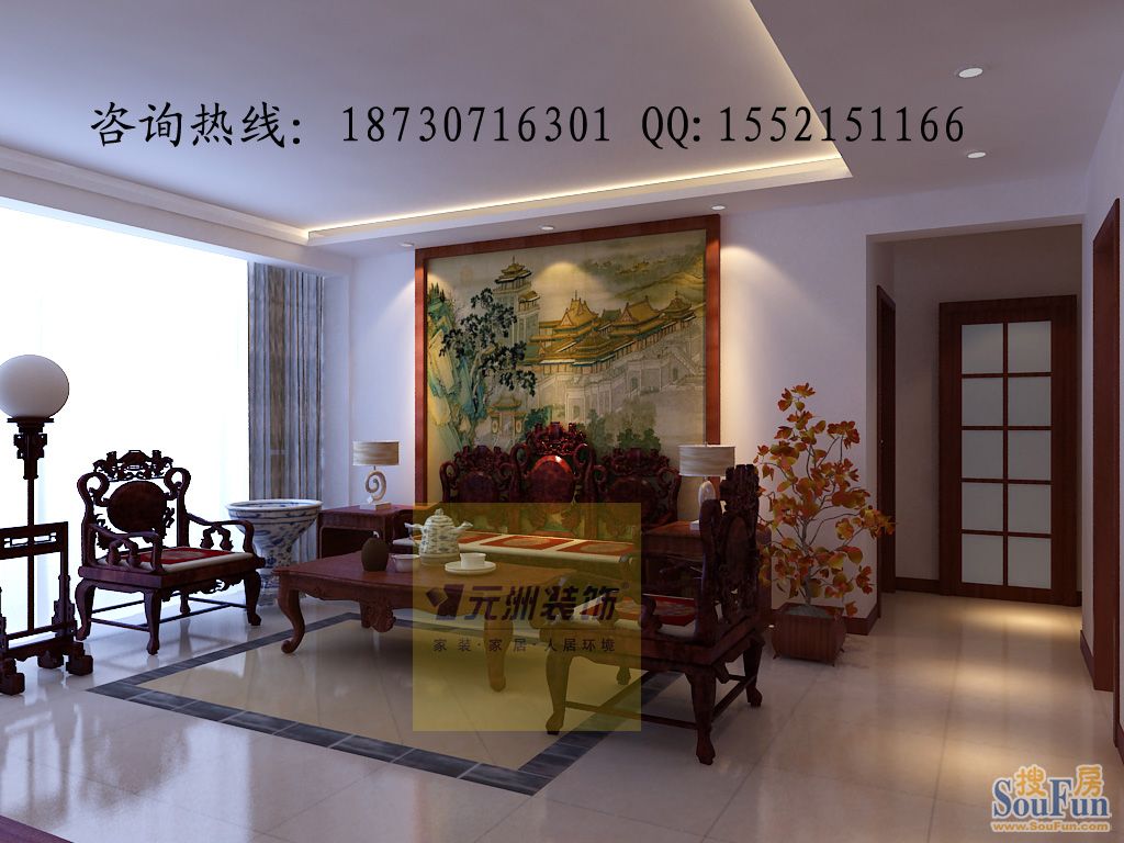万泰·丽景-中式古典-三居室