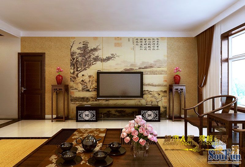 怡水花园-中式古典-四居室