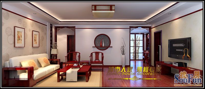 福门里-中式古典-三居室