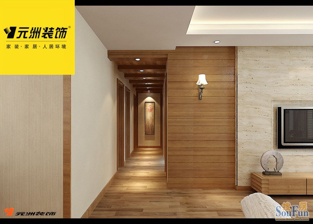 银海一号160平米三室两厅两卫东南亚风格;装修效果图-东南亚风格-三居室