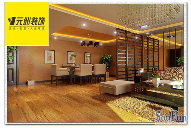 145平三室两厅两卫-东南亚混搭风格;装修设计案例-东南亚风格-一居室