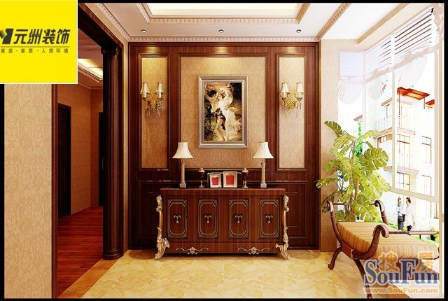 宝龙城市广场180平复式-欧式古典风格;装修设计案例-一居室