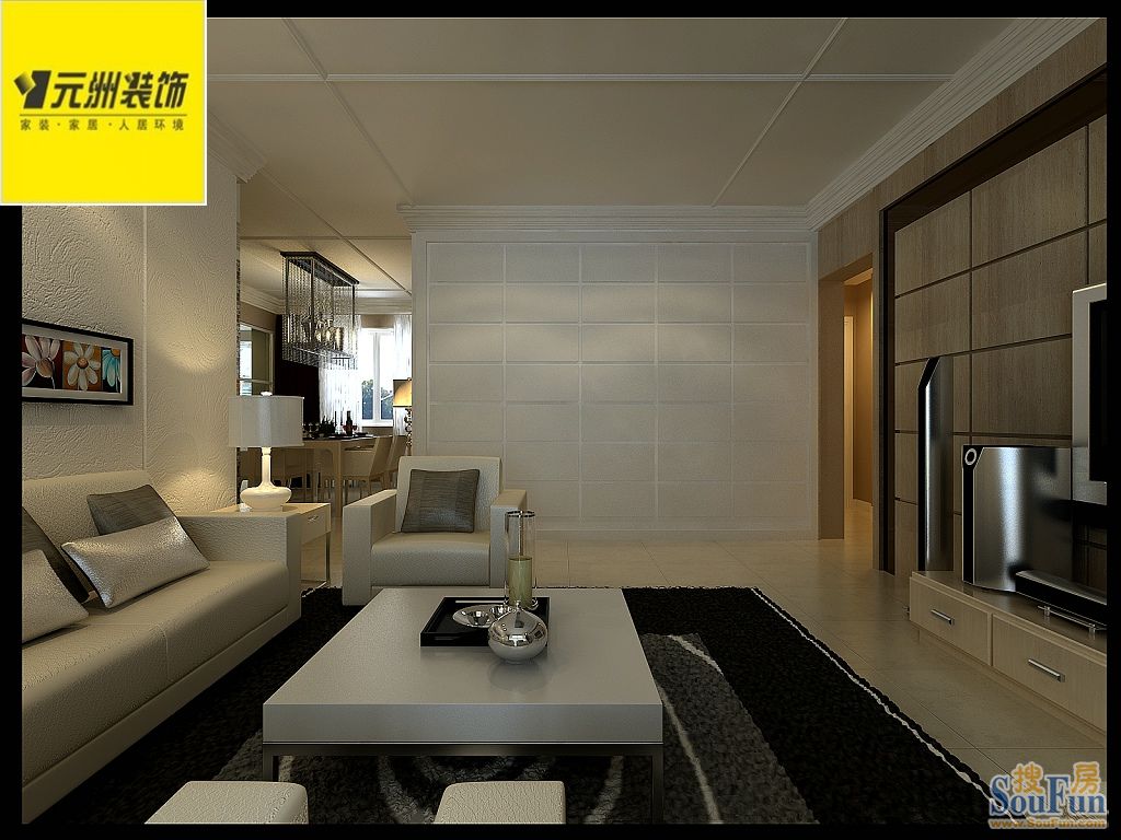 银海一号210平米四室两厅两卫简欧风格;装修效果图-四居室