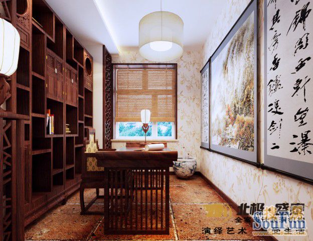 西部枫景傲城-中式古典-二居室