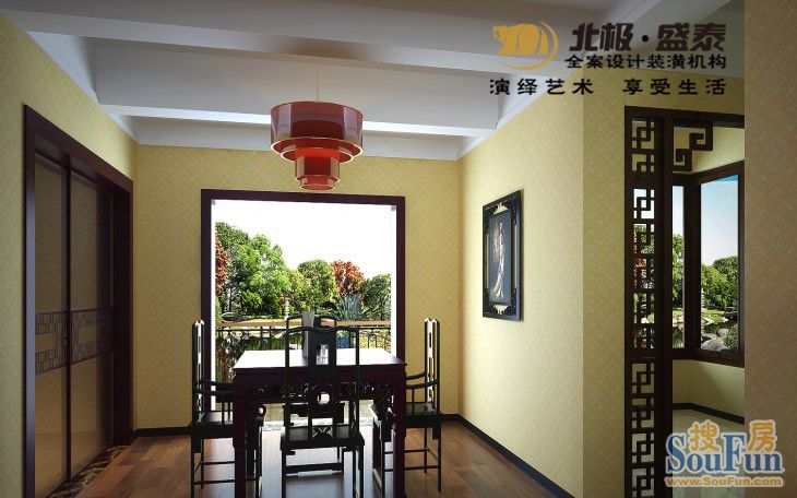 华丽国际-中式古典-二居室