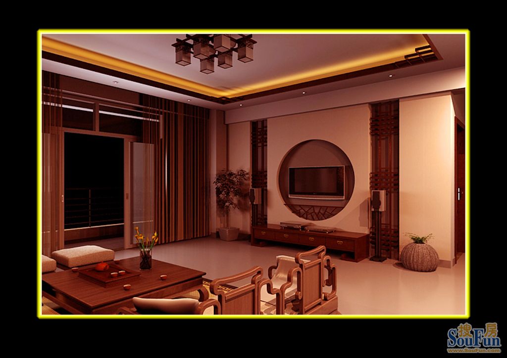 金水豪庭-中式古典-二居室