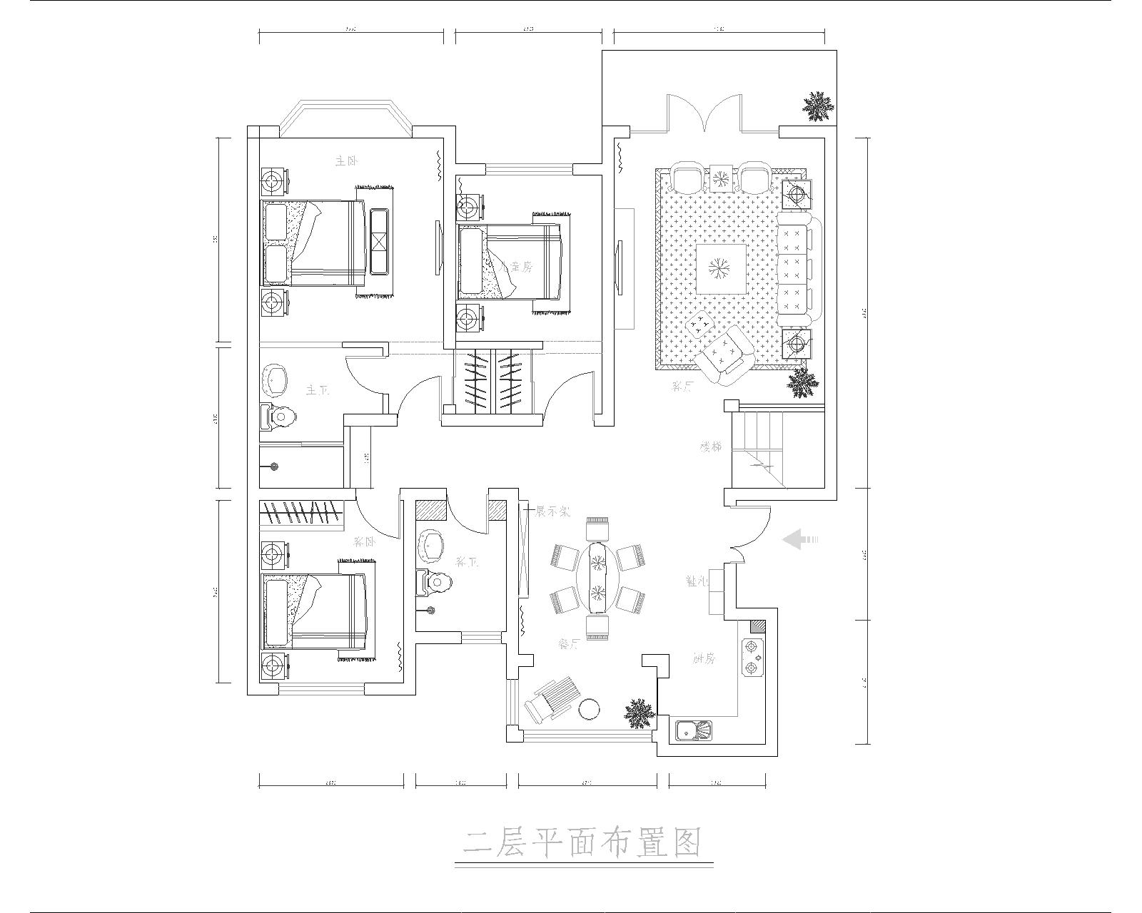 百合公寓-欧式古典-三居室